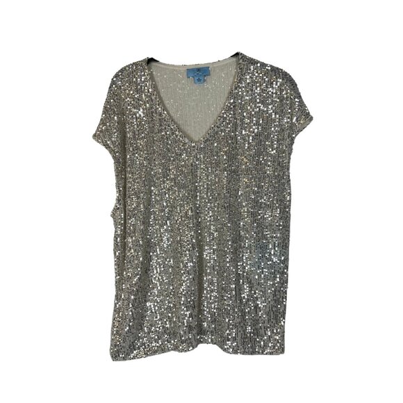 CeCe Formal Wear Beautiful Sequin Top Size XL - Picture 1 of 6
